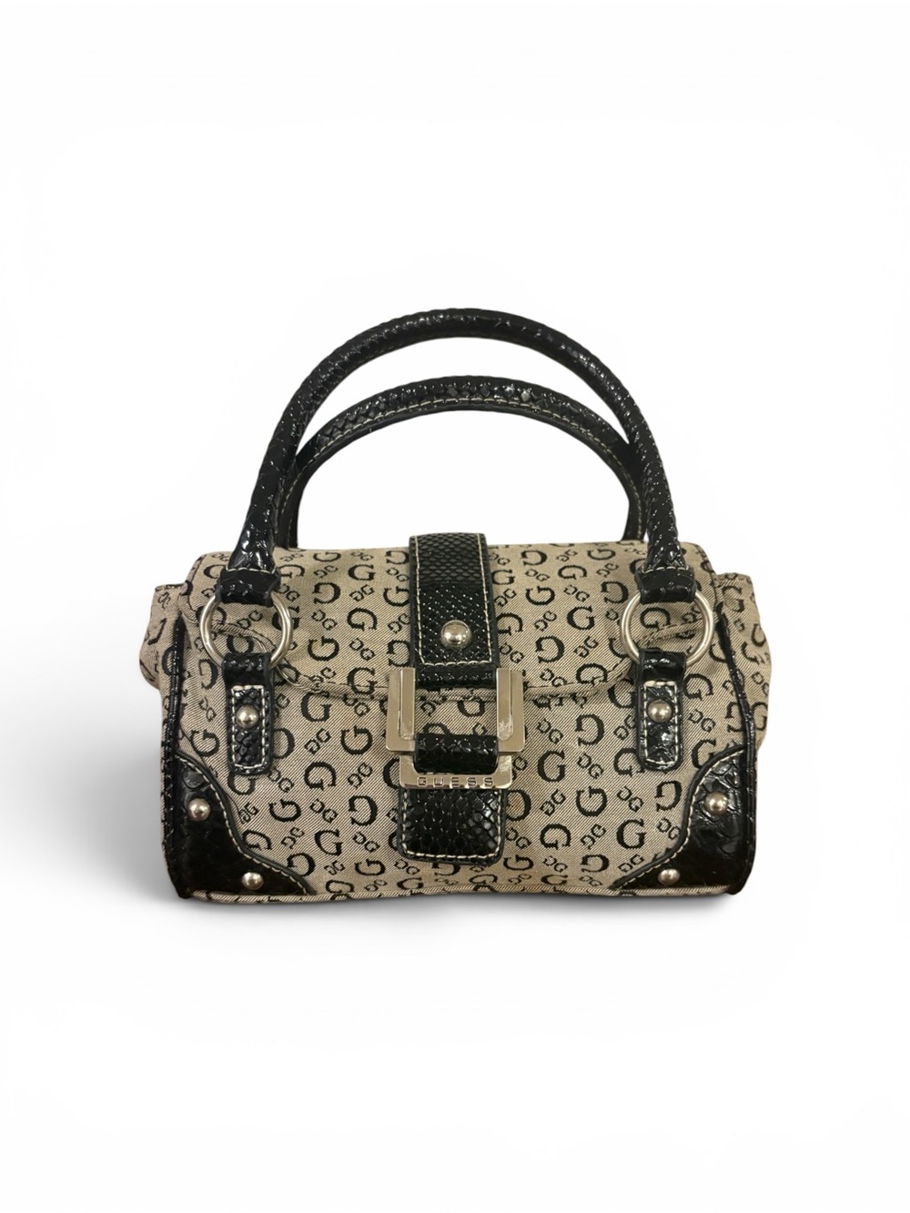 Vintage Guess Monogram Mini Satchel Bag